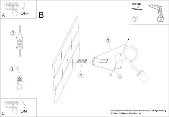 Sollux Modern Lamp Wall with Socket E27 White 20cm