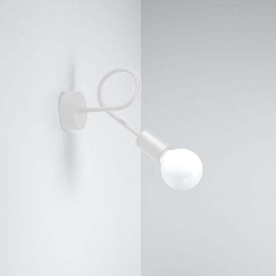 Sollux Modern Lamp Wall with Socket E27 White 20cm