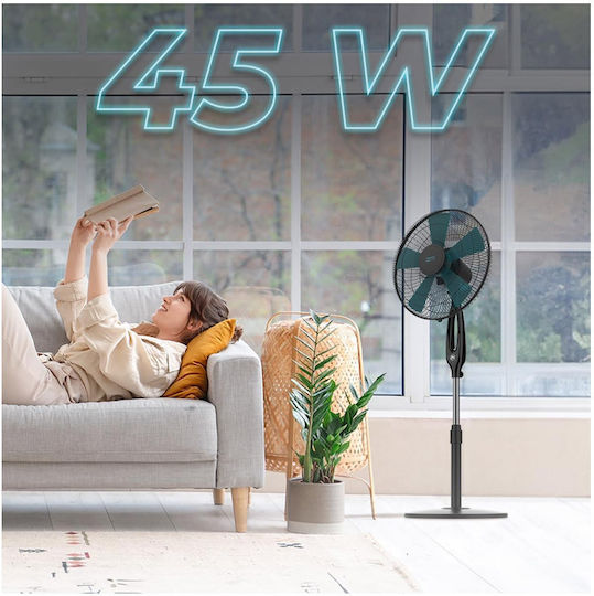 Cecotec EnergySilence 560 Max Smart Pedestal Fan 45W 40cm Diameter with Remote Control Blue