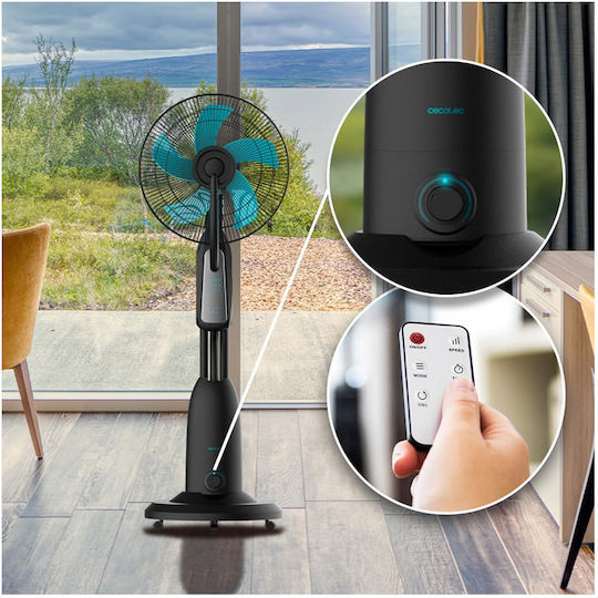 Cecotec EnergySilence 490 FreshEssence Misting Fan 90W 40cm Diameter With Remote Control Black