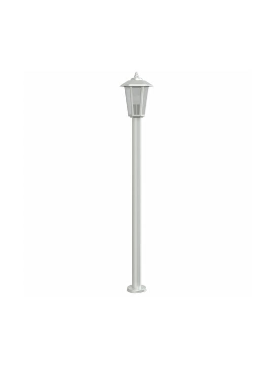 vidaXL Outdoor Floor Lamp Small Post 60W IP44 for E27 Socket Silver