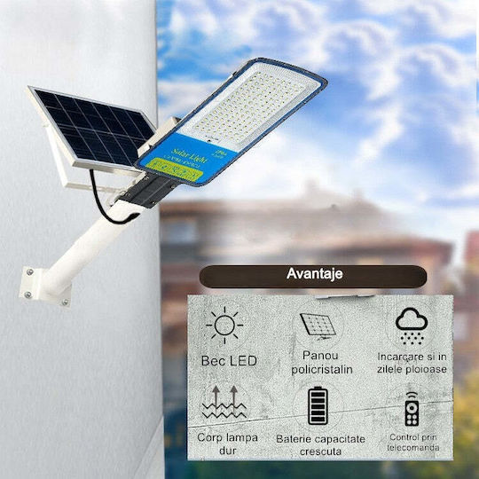 Street Solar Light 400W 3200lm Cold White 6500K with Motion Sensor and Remote Control IP66 49cmx21cmx5.5cmcm