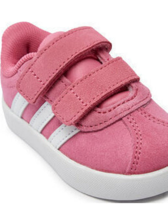 VL Court 3.0 Cf Kids Sneakers with Hoop & Loop Closure Pink