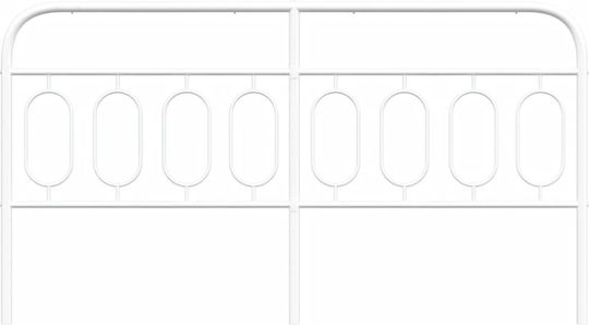 vidaXL Metallic White Bed Headboard 187x100cm