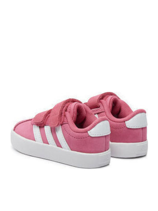 VL Court 3.0 Cf Kids Sneakers with Hoop & Loop Closure Pink