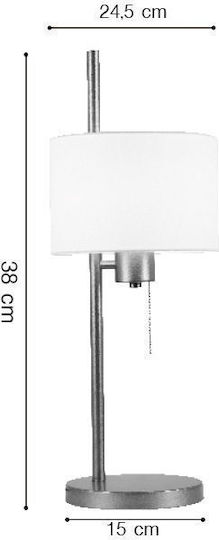 Inlight Metal Lampă de masă pentru Soclu E27 cu Abajur Auriu și Bază