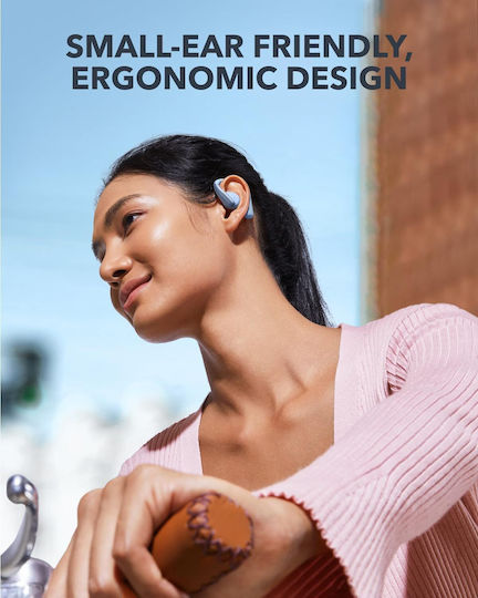 Soundcore by Anker AeroFit Open Ear Bluetooth Handsfree Earphones with Sweat Resistance and Charging Case Cozy Blue