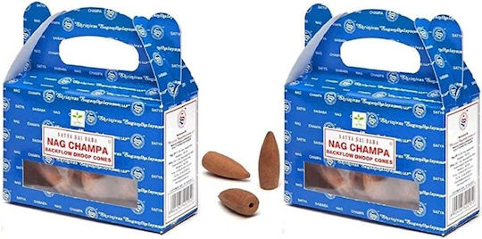 Nag Champa Satya Backflow Incense Cones 24pcs