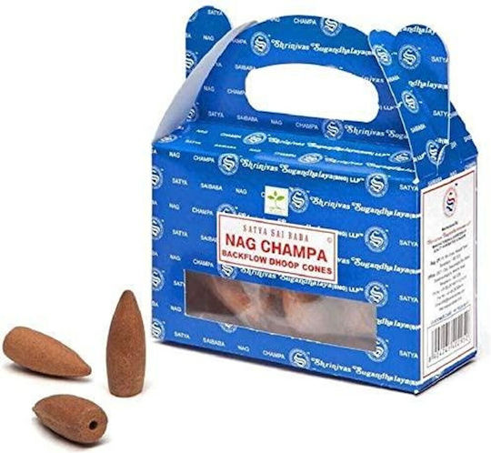 Nag Champa Satya Backflow Incense Cones 24pcs