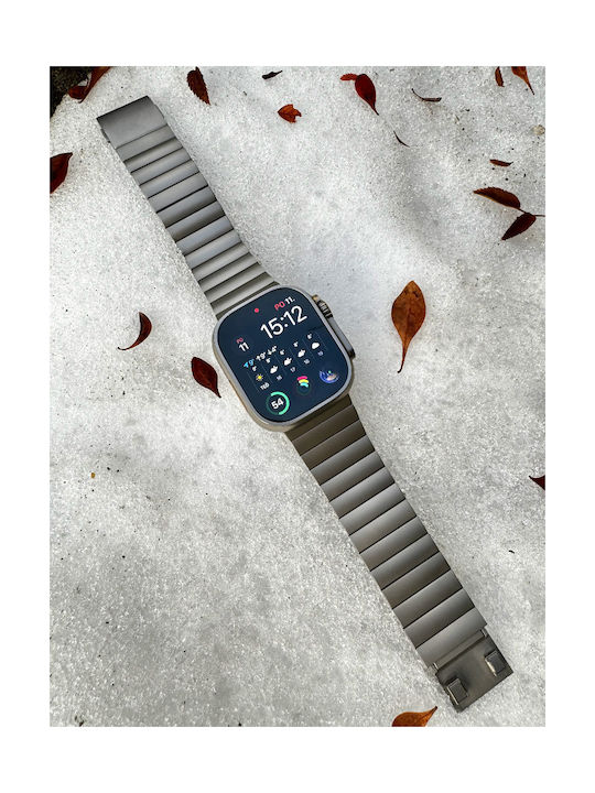 Mobile Origin Armband Rostfreier Stahl Silber (Apple Watch 44/45/46mm/Ultra 49mm)
