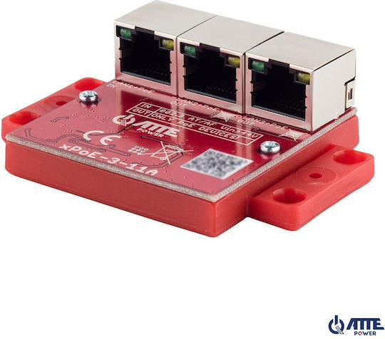 Atte Power Schalter für CCTV-Systeme Silver xPoE-3-11