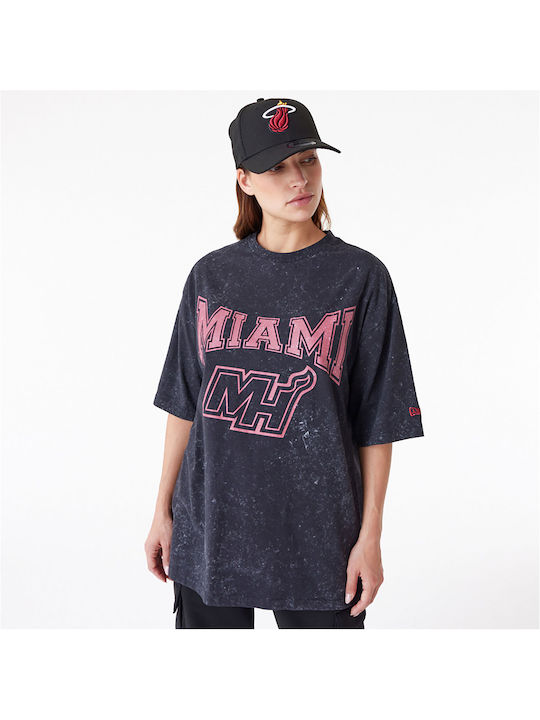 New Era Miami Heat Bărbați T-shirt Sportiv cu Mânecă Scurtă BLACK