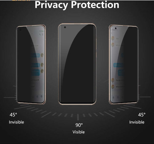 Adeziv complet Privacy Full Face Tempered Glass Negru (Huawei Nova 9 / Honor 50 5G - Huawei Nova 9 / Honor 50 5G)