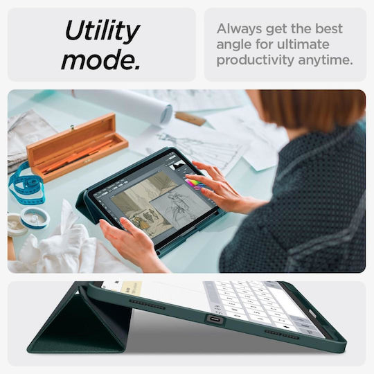 Spigen Urban Fit Flip Cover Durable Green Tablet Case (iPad Air 13" 2024/2025/2026)