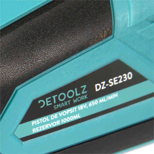 Detoolz Elektrische Farbspritzpistole mit Behälter 1Es