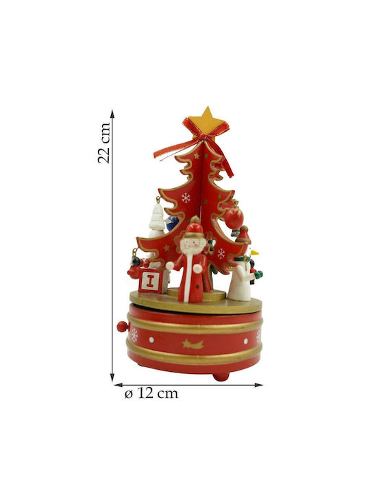 Christmas Decorative Wooden Red 22x12cm.