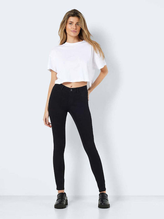 Noisy May Blugi pentru femei cu croială skinny Black