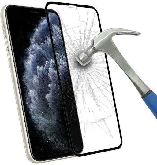 0.3мм Пълно лепило Закалено стъкло за цялото лице Черен (iPhone 13 mini)