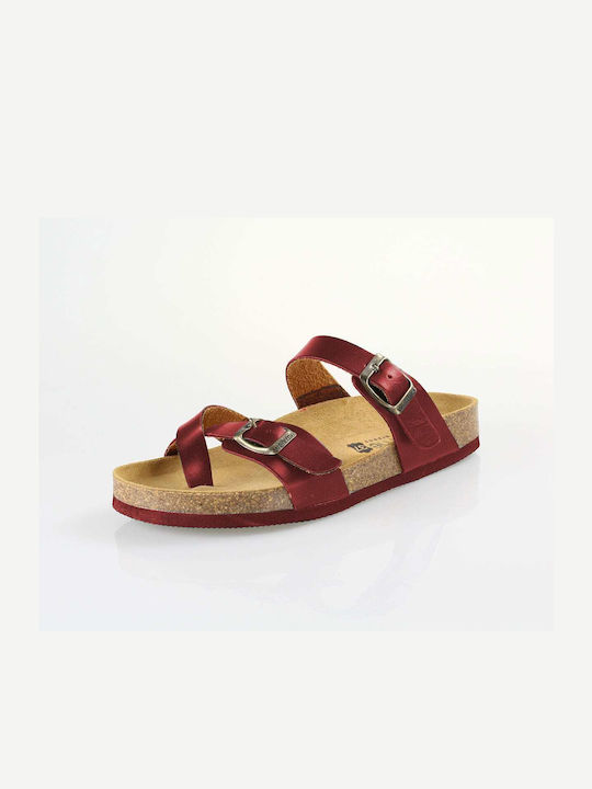 Walk Me Anatomic Leather Women's Sandals Red