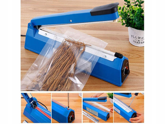 Dispozitiv de sigilare pentru pungi de alimente 40x13x7.5cm Albastru