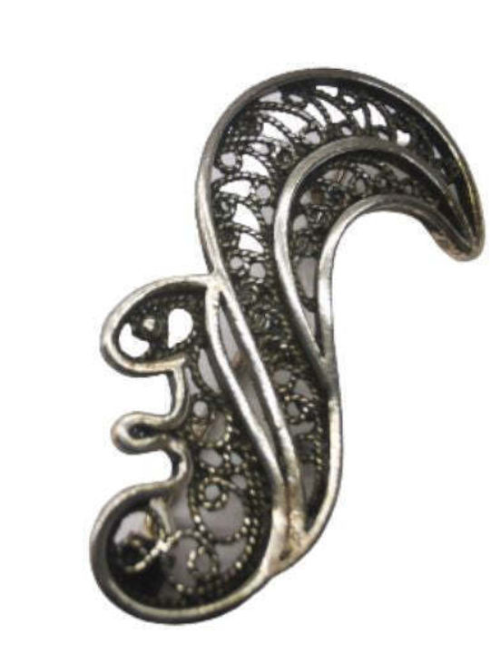 Pin aus Silber Weiß