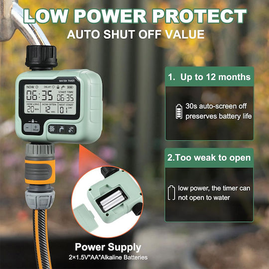Irrigation Programmer Faucet Battery with Electrovane 1 Output