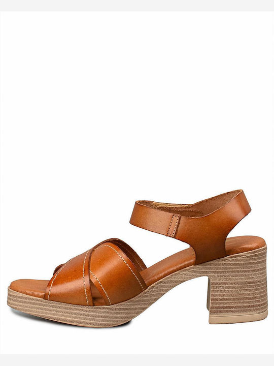 Marila Footwear Leather Women's Sandals Brown