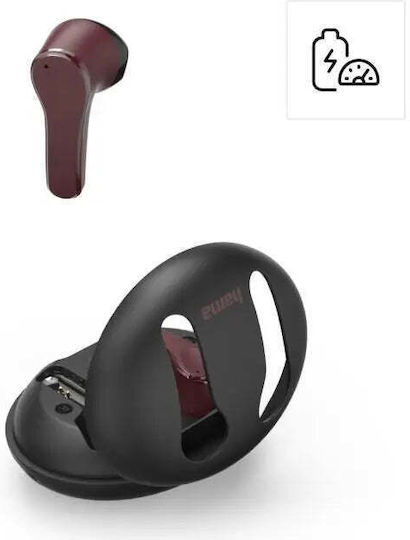 HAMA Spirit Unchained Earbud Bluetooth Handsfree Ακουστικά με Θήκη Φόρτισης Κόκκινα