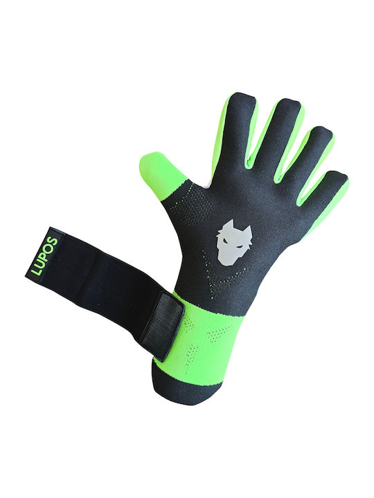 Lupos Viper Pro Torwarthandschuhe — Deutscher Latex Kontakt — Negativer Schnitt — Schwarze Grüne