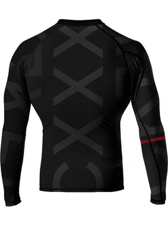 Wicked1 Ανδρική Μακρυμάνικη Μπλούζα WK-W22FRR-BK για Jiu-Jitsu Μαύρη