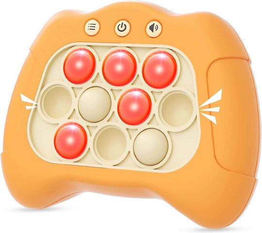 Pop It Fidget Spielzeug Flippy Konsole Interaktives Spiel Stressabbau Batteriebetrieben Abs Silikon Orange 12 x 10 x 5,8 cm