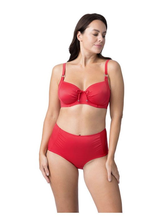 Bikini Bra Fiji with Adjustable Straps Red