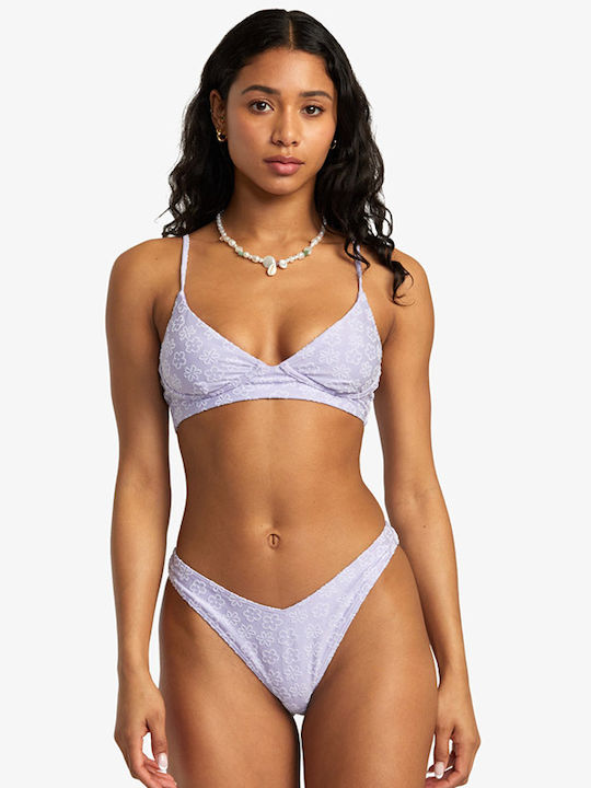 RVCA Padded Underwire Bikini Swim Top with Adjustable Straps Iris