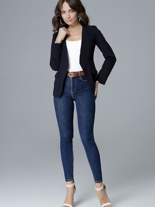 Lenitif Women's Blazer Navy Blue