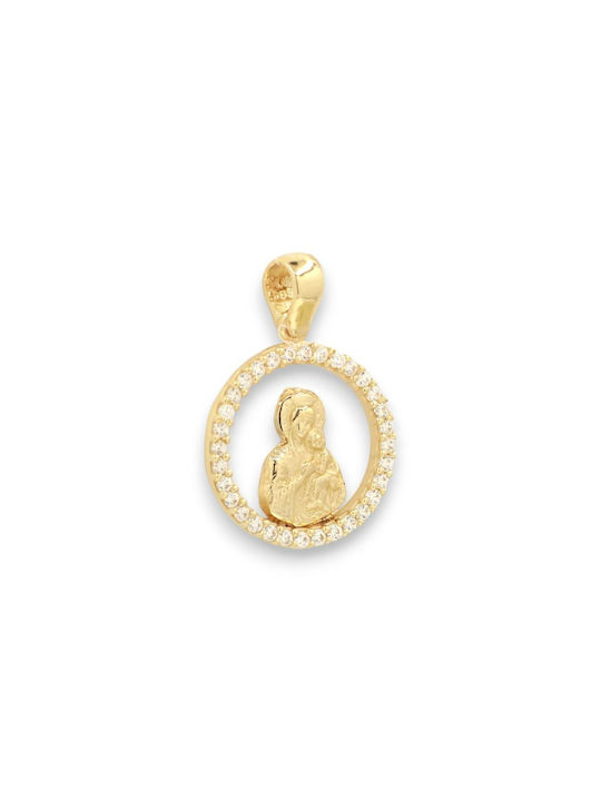 Q-Jewellery Pandantiv Talisman pentru copii cu Fecioara Maria din Aur 14K 444513