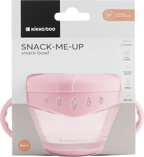 Kikka Boo Παιδικό Μπωλ Φαγητού Snack-me-up από Πλαστικό Ροζ