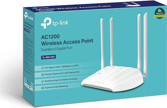 TP-LINK TL-WA1201 v3 Точка за достъп Wi-Fi 5 - Wi-Fi 5 Двулентов (2.4 и 5GHz)