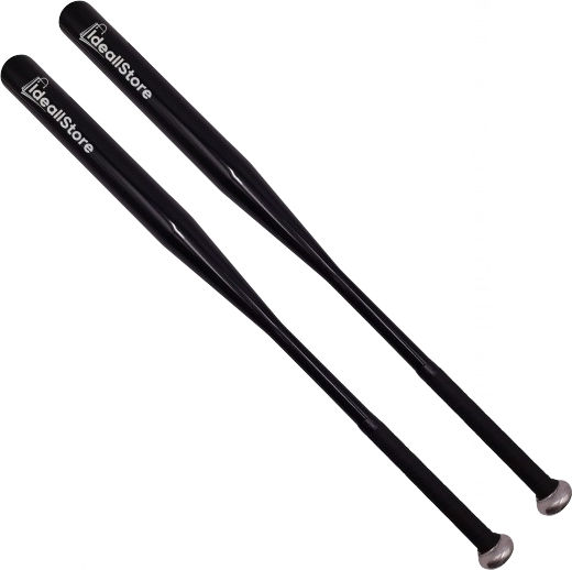 Set Two Ideallstore Home Run Aluminum Baseball Bats 80 Cm Black
