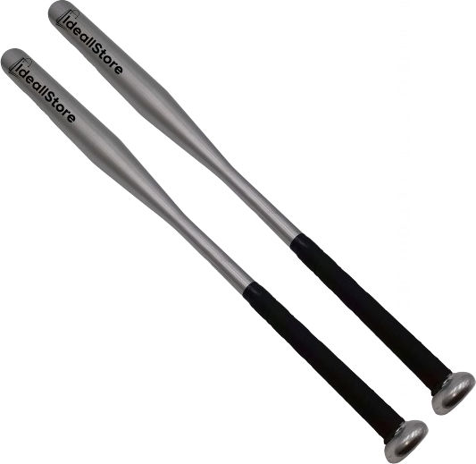 Set Two Ideallstore Home Run Aluminum Baseball Bats 80 Cm Silver