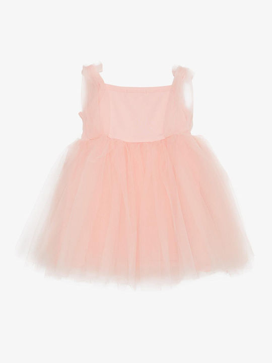 Trendy Shop Girls Dress Tulle Sleeveless Orange