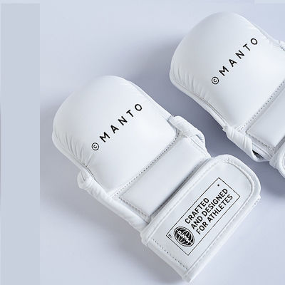 Manto Synthetic Leather MMA Gloves White