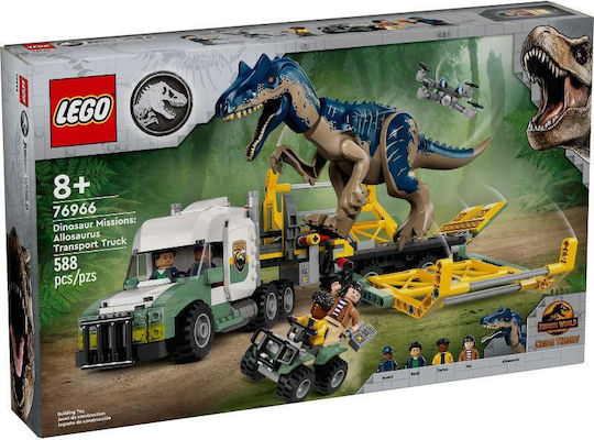 Lego Jurassic World Allosaurus Transport Truck for 8+ Years 588pcs