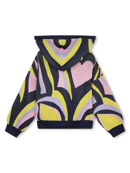 Kinder-Strickjacke mit Kapuze Light Lila