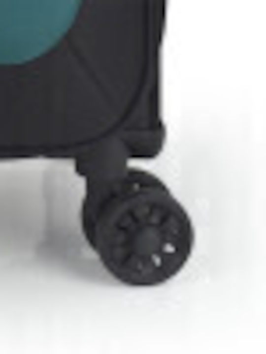 Gabol Travel Suitcase Cabin Fabric Green with 4 Wheels Height 55cm