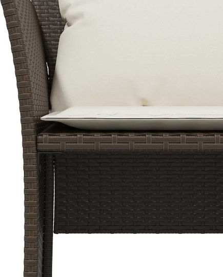 Outdoor-Sessel Rattan Coffee mit Kissen 50x50x36εκ.