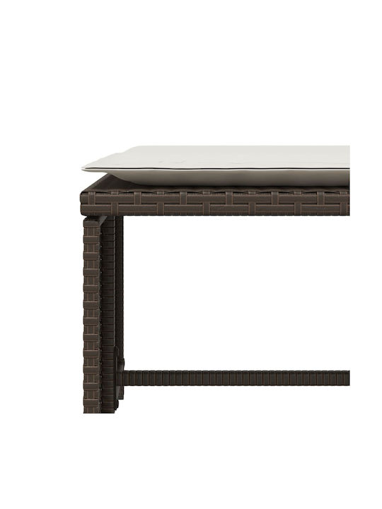 Fotoliu de exterior Rattan Maro cu pernă 50x50x36cm