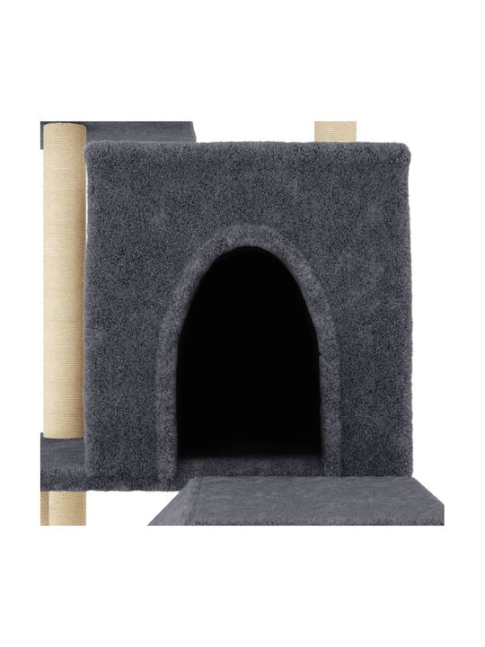 vidaXL Scratching Post Cat Trees Gray 4 levels 67x67x110.5cm