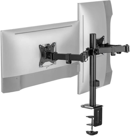 Spacetronik Stand Desk Mounted for 2 Monitors with Arm (SPA-120)