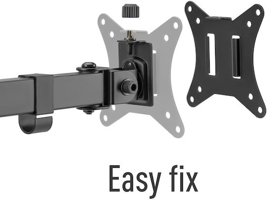 Spacetronik Stand Desk Mounted for 2 Monitors with Arm (SPA-120)