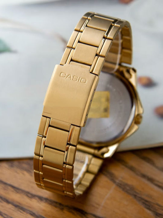 Casio Enticer Γυναικείο Ρολόι 30mm Μπαταρίας με Χρυσό Μεταλλικό Μπρασελέ